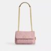 Geantă crossbody Elodie 18 din denim „Loved” cu matlasare