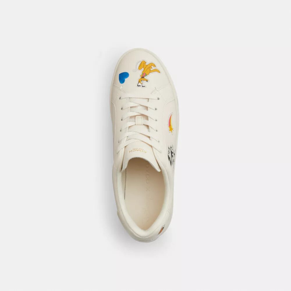 Adidași Disney X Coach Sneakerși înalți cu imprimeu cu autocolante