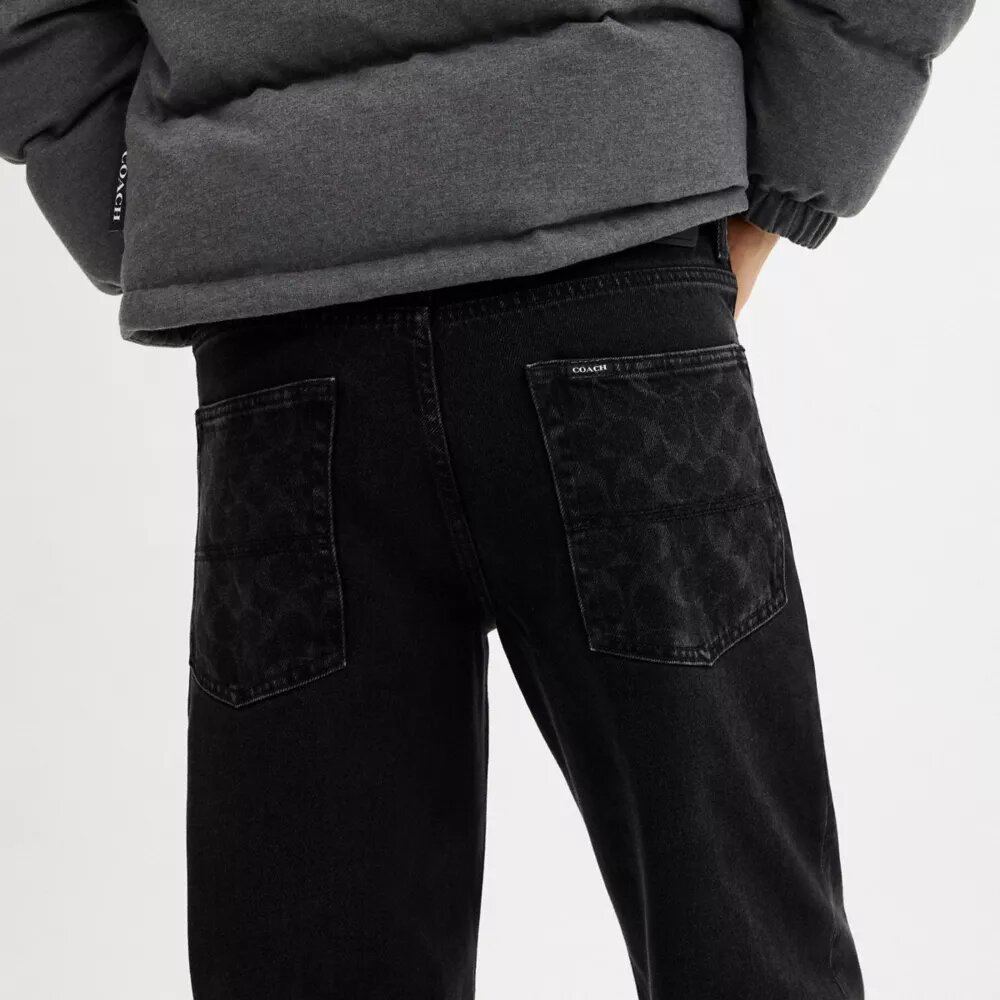 Blugi din denim cu croială dreaptă
