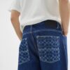 Blugi din denim cu croială dreaptă