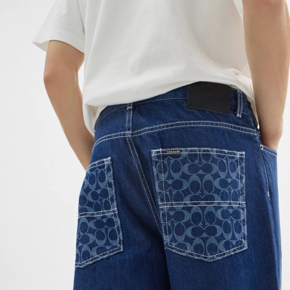 Blugi din denim cu croială dreaptă