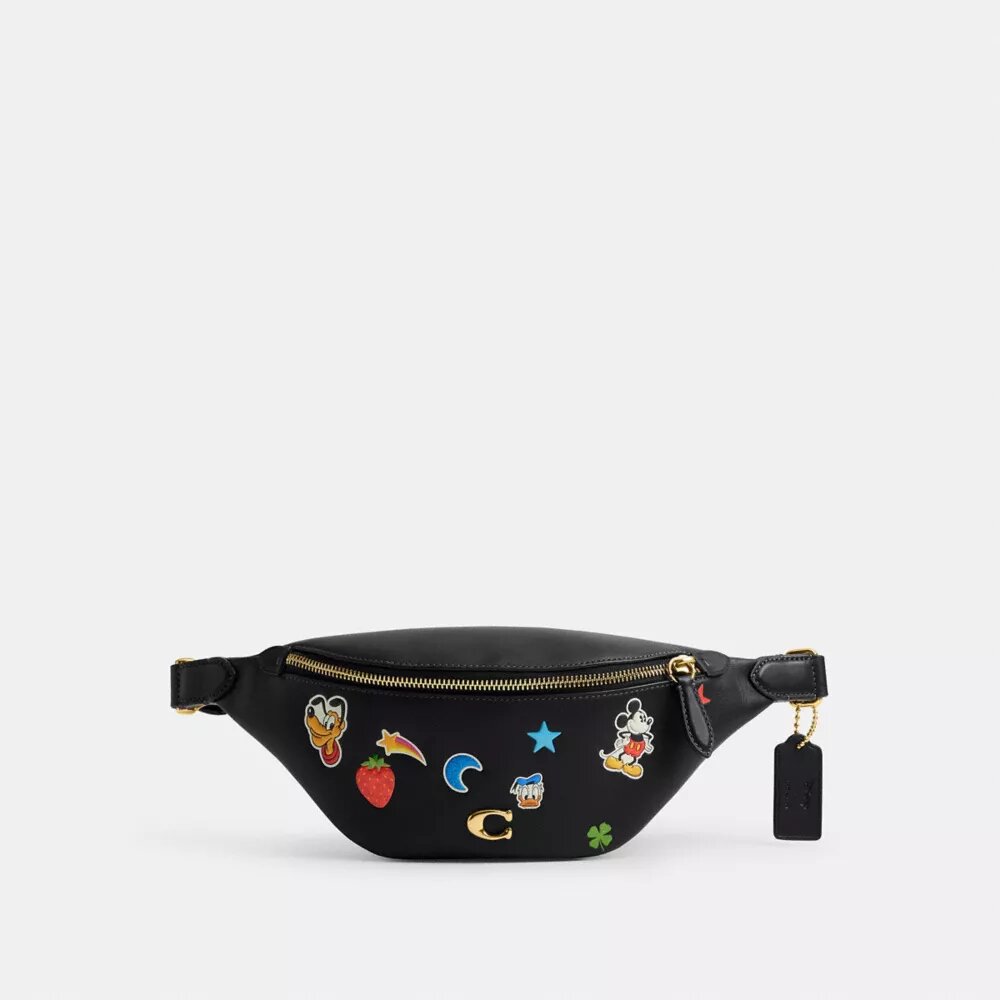 Borsetă de centură Disney X Coach Charter 7 cu imprimeu cu autocolante