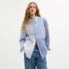 Cămășă Oxford din bumbac reciclat, în stil patchwork