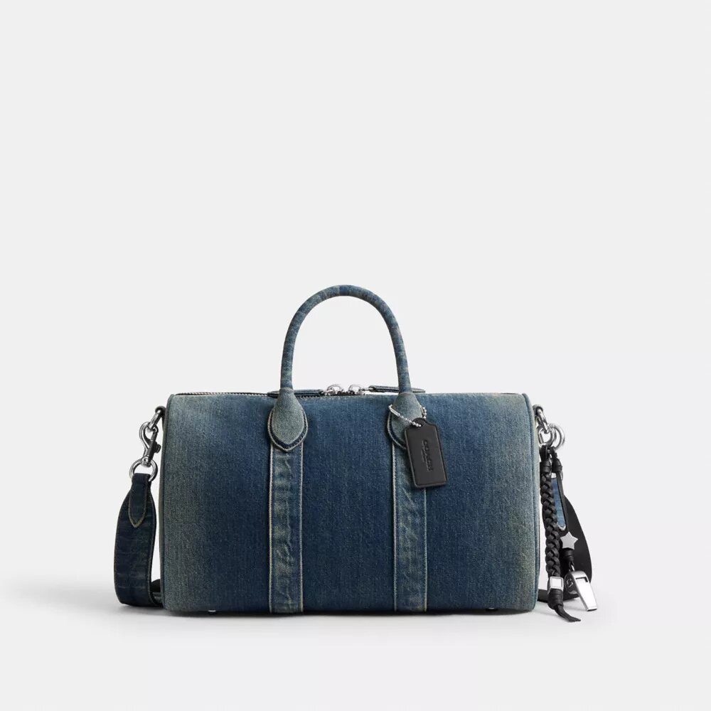 Compass din denim de bumbac regenerativ, cu pandantive