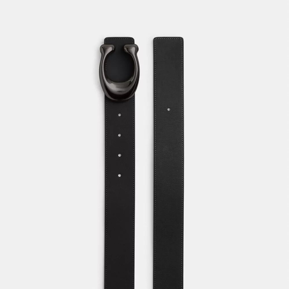 Curea reversibilă cu cataramă în formă de C sculptat, 38 mm