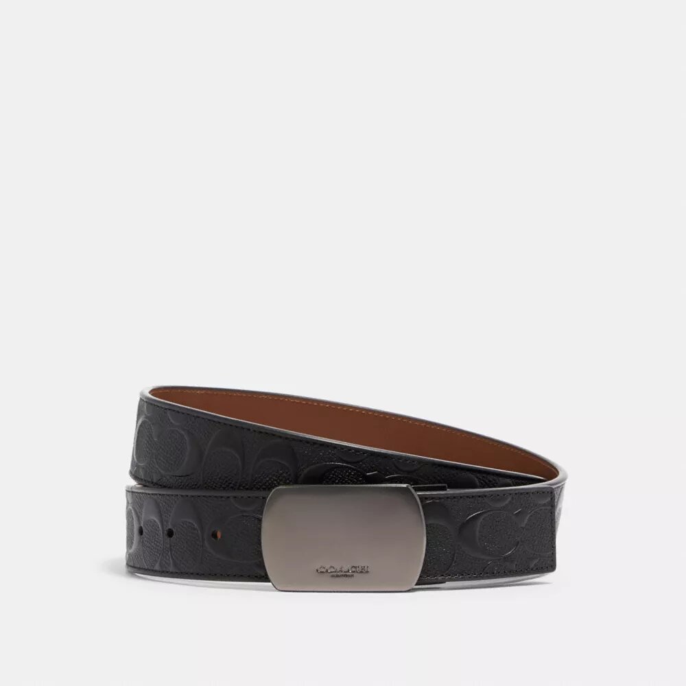Curea reversibilă cu cataramă plată, tăiată la măsură, 38 mm