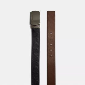 Curea reversibilă cu cataramă plată, tăiată la măsură, 38 mm