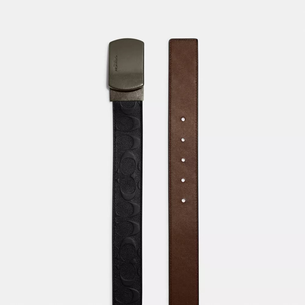 Curea reversibilă cu cataramă plată, tăiată la măsură, 38 mm