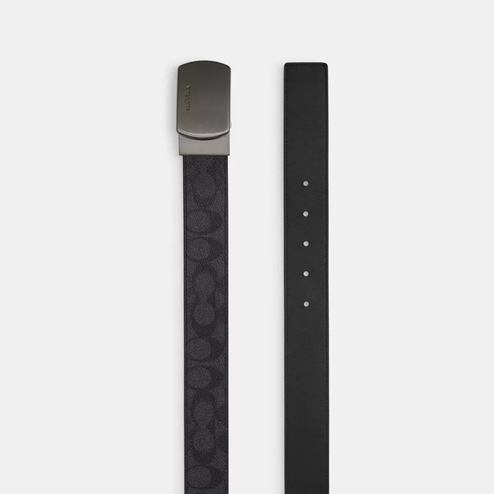 Curea reversibilă cu cataramă plată, tăiată la măsură, 38 mm