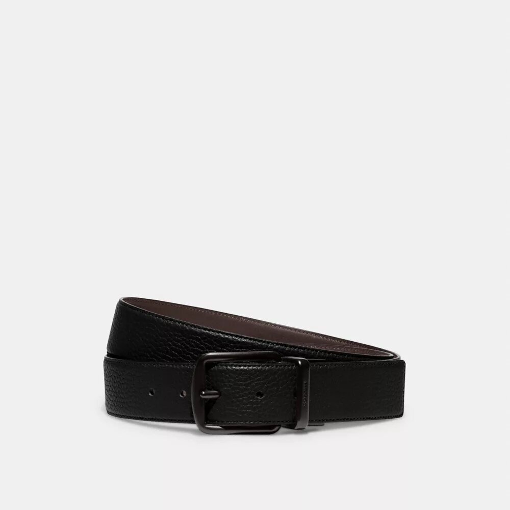 Curea reversibilă cu cataramă tip ham, tăiată la măsură, 38 mm