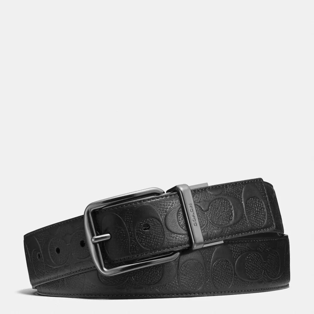 Curea reversibilă cu cataramă tip ham, tăiată la măsură, 38 mm