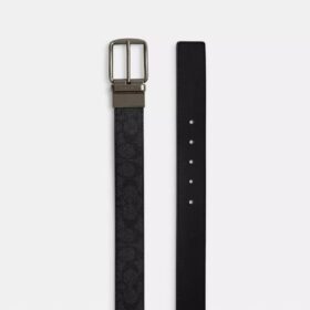 Curea reversibilă cu cataramă tip ham, tăiată la măsură, 38 mm