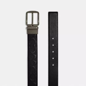 Curea reversibilă cu cataramă tip ham, tăiată la măsură, 38 mm