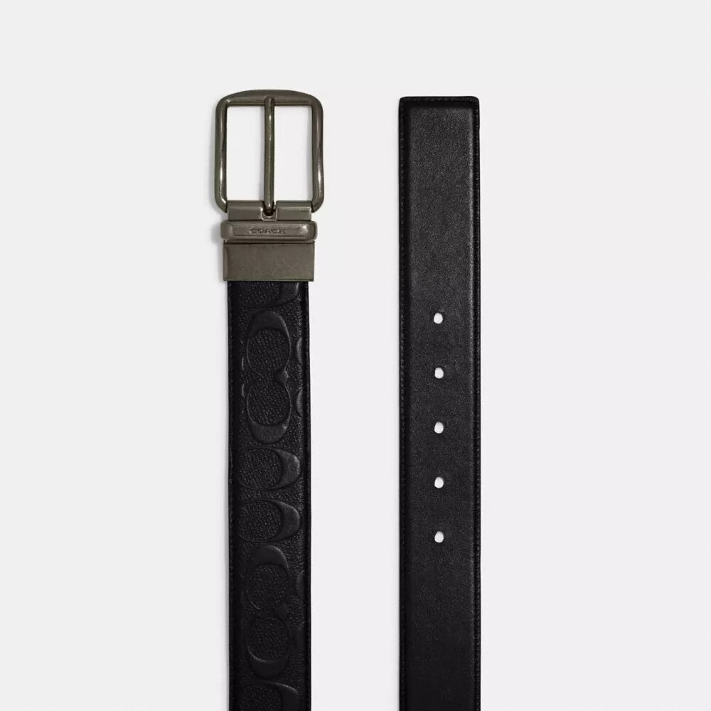 Curea reversibilă cu cataramă tip ham, tăiată la măsură, 38 mm