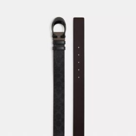 Curea reversibilă tăiată la dimensiune, cu cataramă emblematică, 38 mm