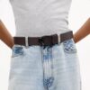 Curea reversibilă tăiată la dimensiune, cu cataramă emblematică, 38 mm