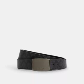 Curea reversibilă, tăiată la dimensiune, cu cataramă tip ham și placă în cutie, 38 mm