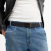 Curea reversibilă, tăiată la dimensiune, cu cataramă tip ham și placă în cutie, 38 mm