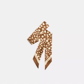Eșarfă îngustă din mătase cu imprimeu „Wild Spots”