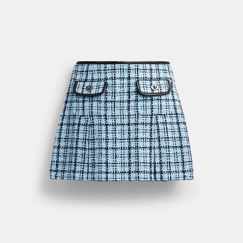 Fustă din tweed cu închidere Turnlock