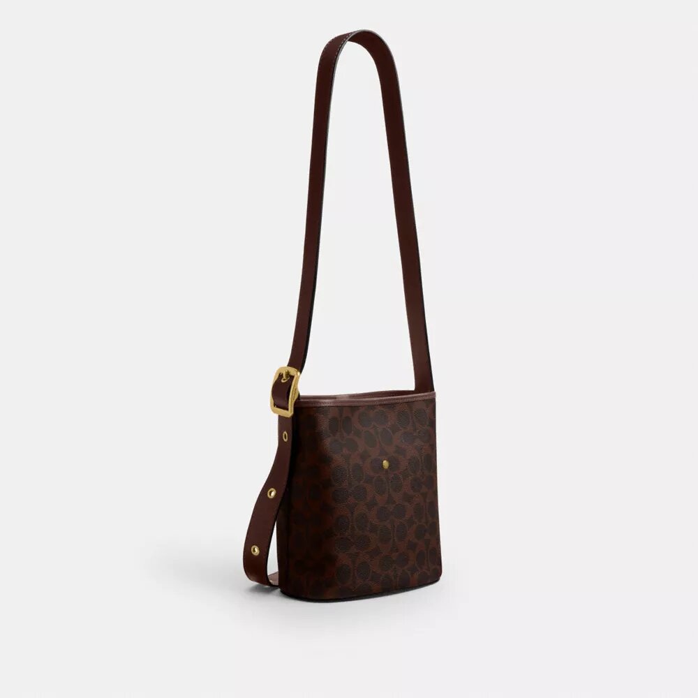Geantă Bleecker Bucket 21 din Signature Canvas