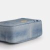 Geantă Carey purtată pe umăr din denim „Loved” cu pandantive