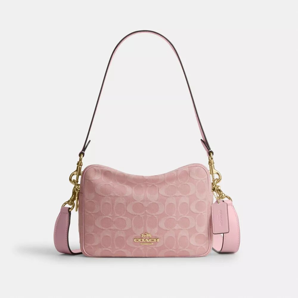 Geantă crossbody Carey din denim caracteristic