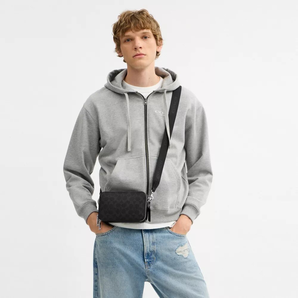 Geantă crossbody Clinton din Signature Canvas