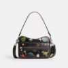 Geantă crossbody Dakota „Rexy 10Th Birthday” din piele uzată, cu imprimeu de autocolante