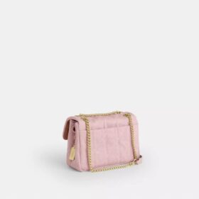 Geantă crossbody Elodie 18 din denim „Loved” cu matlasare