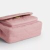 Geantă crossbody Elodie 18 din denim „Loved” cu matlasare