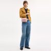 Geantă crossbody Elodie 18 din denim „Loved” cu matlasare