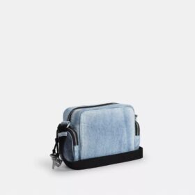 Geantă crossbody Fletcher din denim semnătura Loved