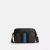 Geantă crossbody Graham din Signature Canvas cu dungi Varsity