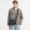 Geantă crossbody Graham din Signature Canvas cu dungi Varsity