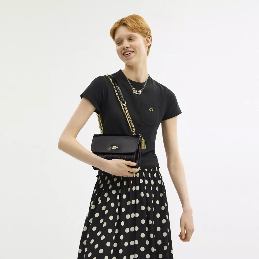 Geantă crossbody Klare din piele semnătură