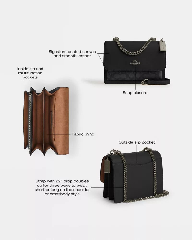 Geantă crossbody Klare din Signature Canvas