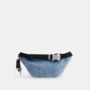 Geantă de centură Travis 35 din denim uzat, cu pandantive pentru genți