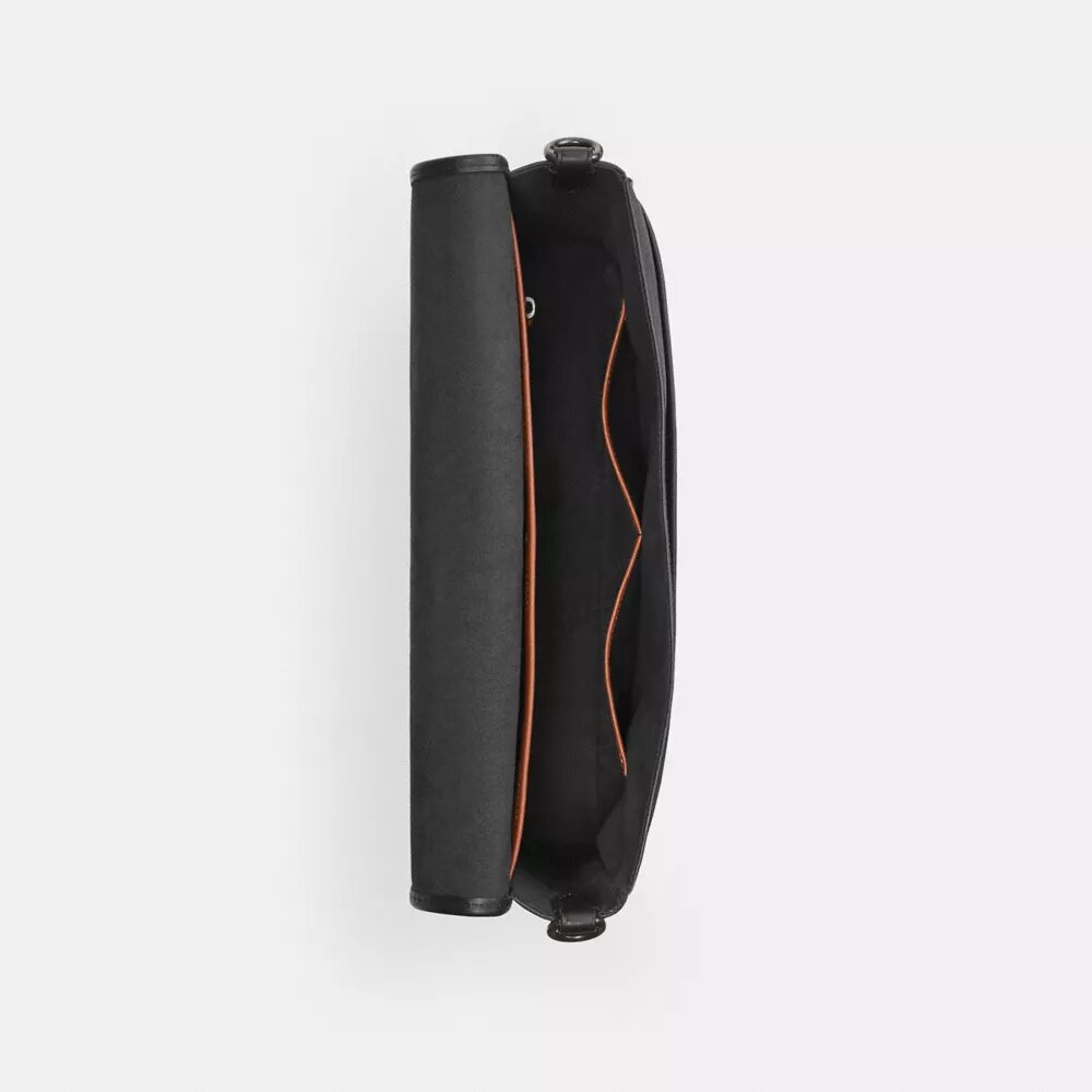 Geantă de curier Hitch din Signature Canvas cu patch-uri