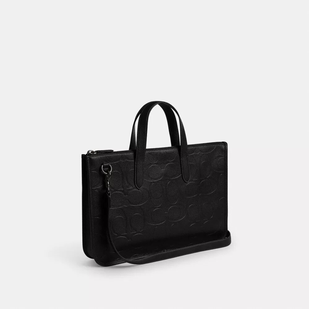 Geantă de serviciu Isaac din piele Signature Maxi