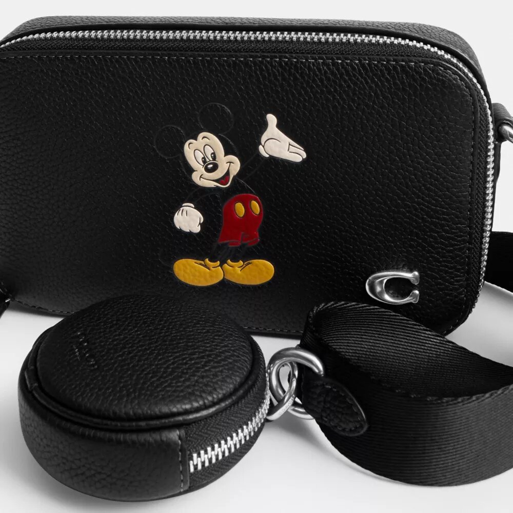 Geantă de umăr subțire Disney X Coach Charter cu Mickey Mouse
