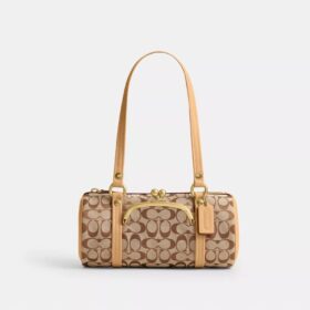 Geantă Kisslock Barrel 28 din jacquard semnătura