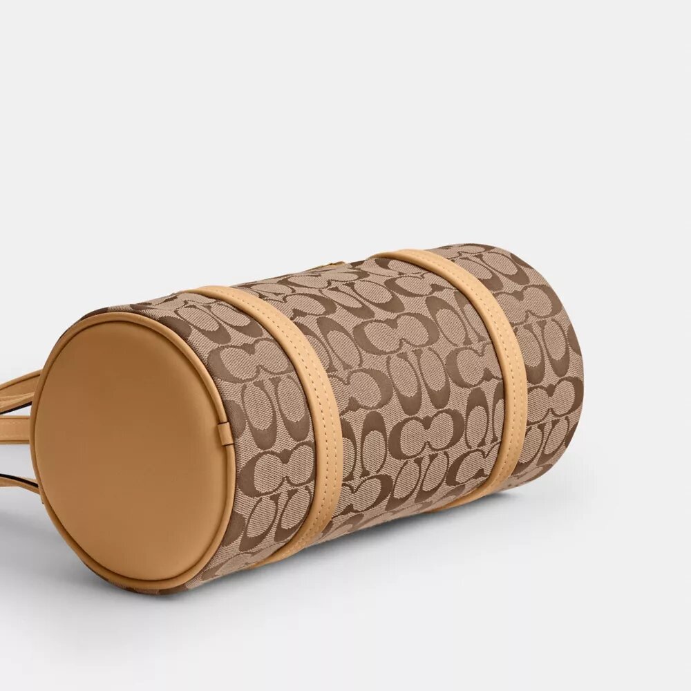 Geantă Kisslock Barrel 28 din jacquard semnătura