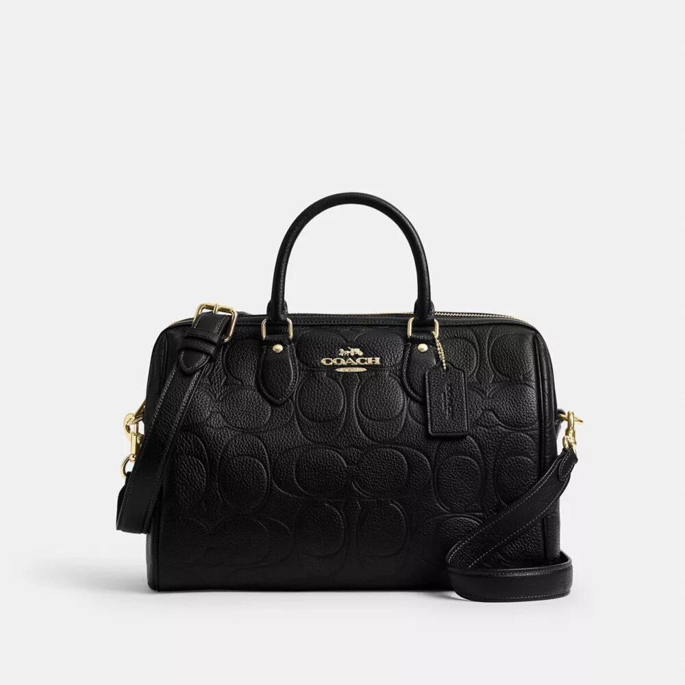 Geantă mare de tip satchel Rowan din piele semnătură