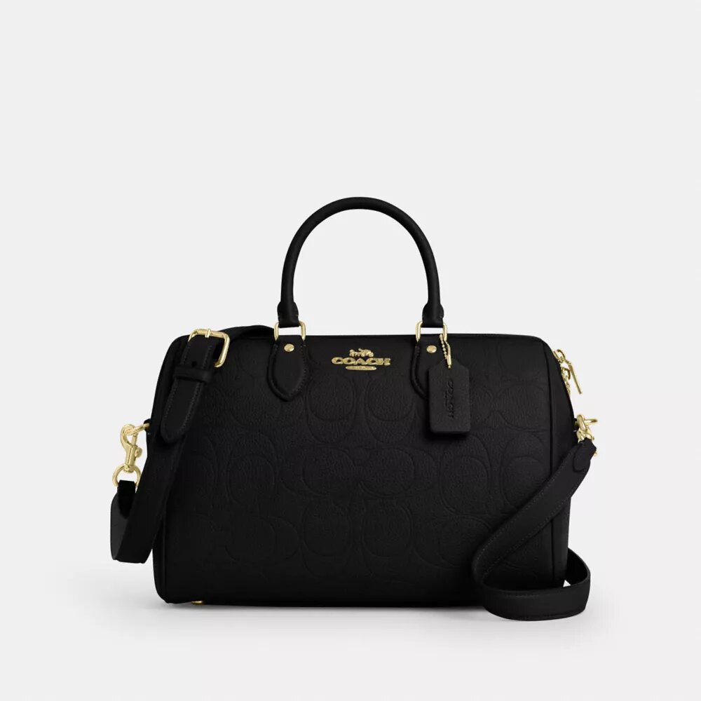 Geantă mare de tip satchel Rowan din piele semnătură