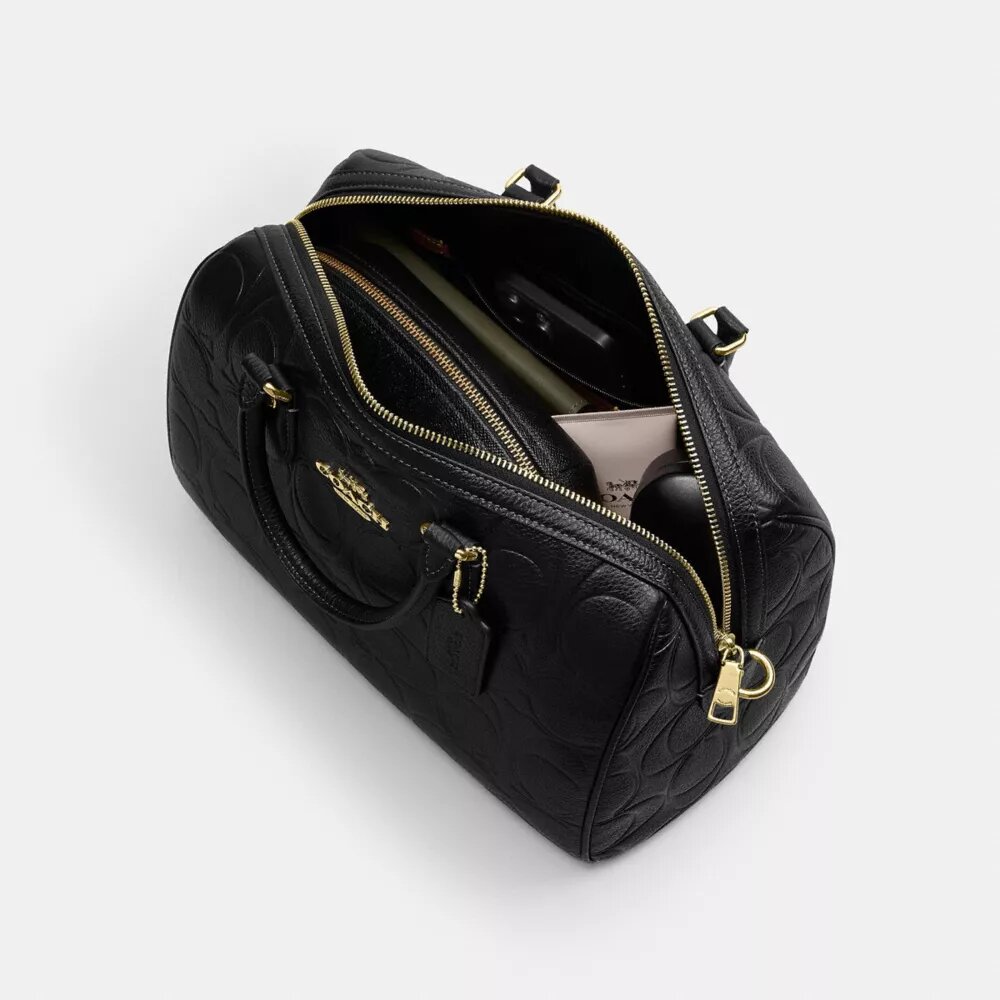 Geantă mare de tip satchel Rowan din piele semnătură