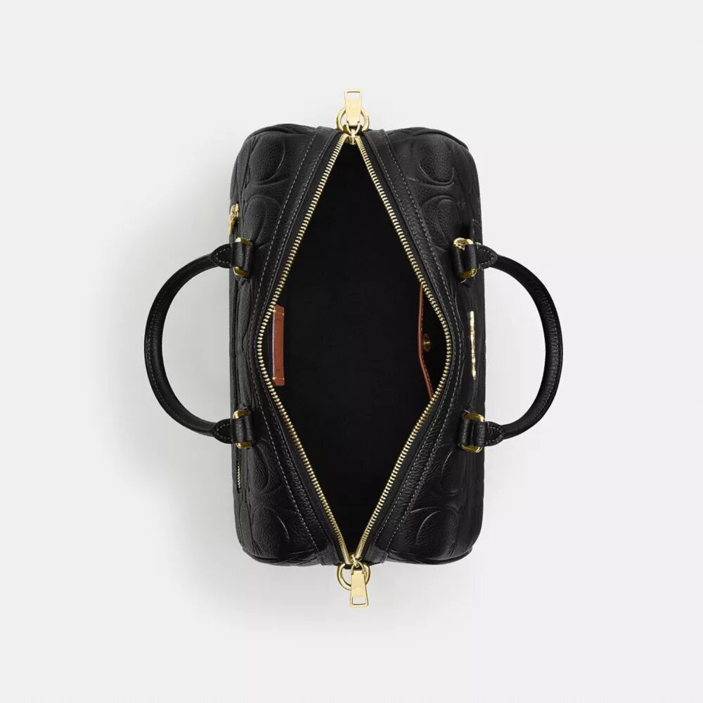 Geantă mare de tip satchel Rowan din piele semnătură