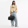 Geantă mare de tip satchel Rowan din piele semnătură