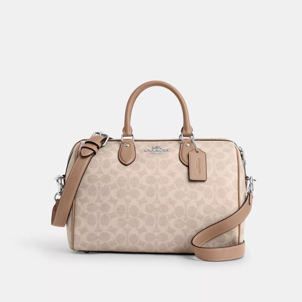 Geantă mare de tip satchel Rowan din Signature Canvas