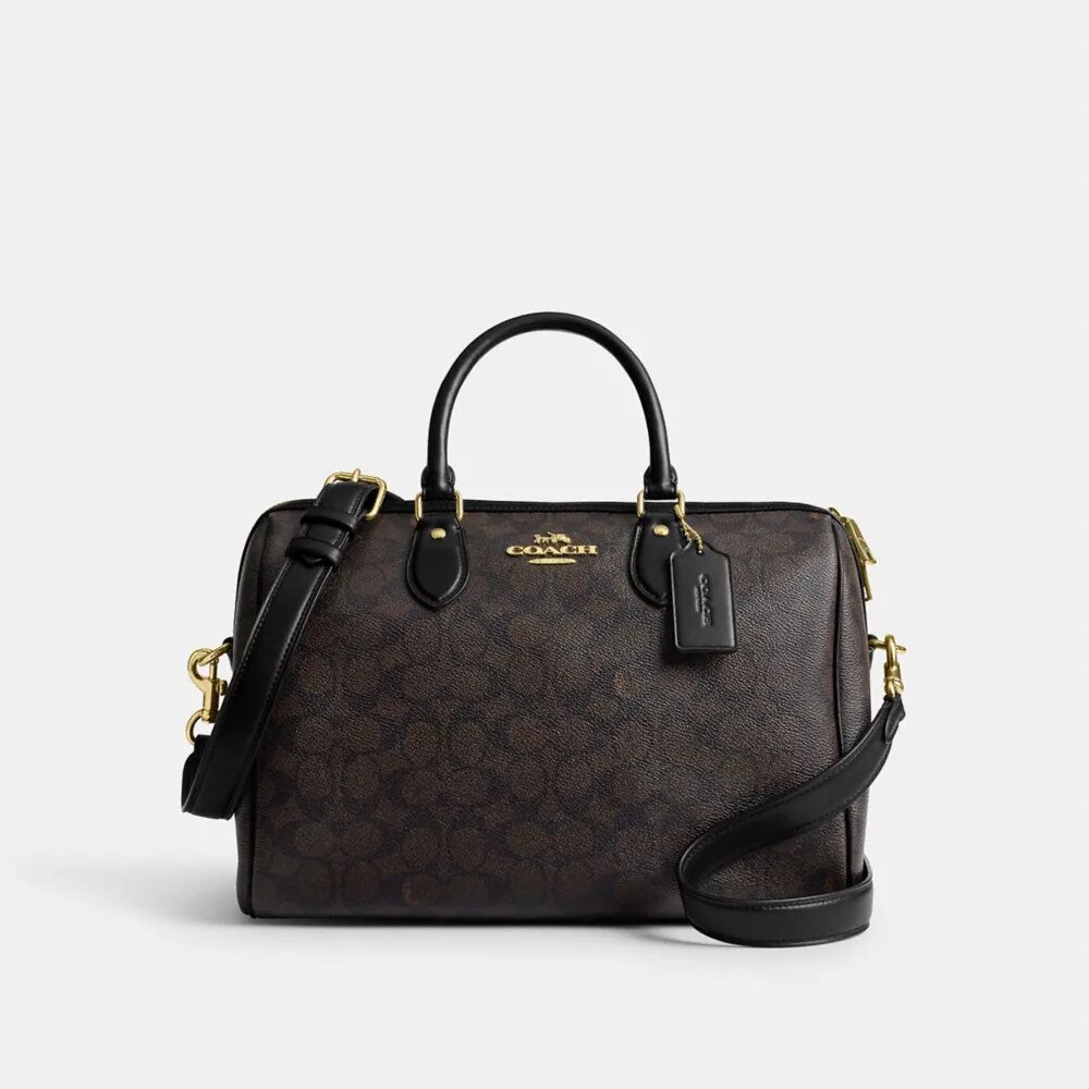 Geantă mare de tip satchel Rowan din Signature Canvas